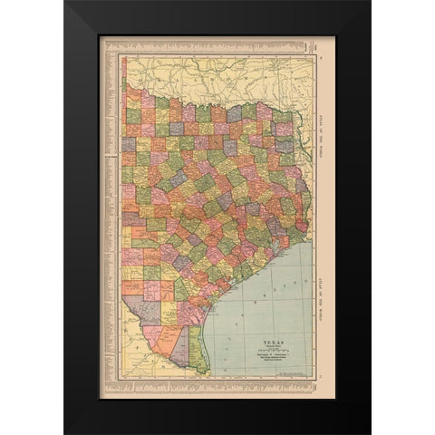 East Texas - Hammond 1910 Black Modern Wood Framed Art Print by Hammond
