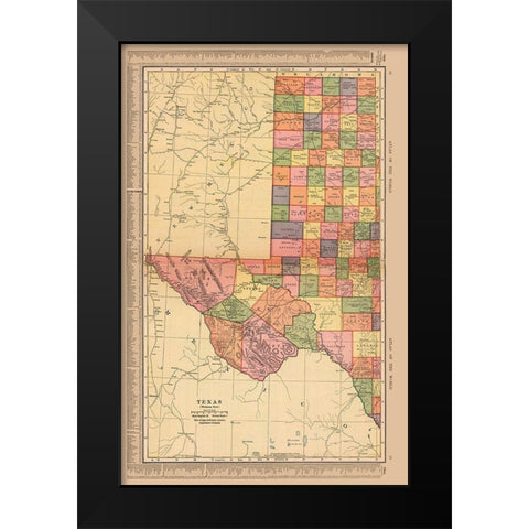 West Texas - Hammond 1910 Black Modern Wood Framed Art Print by Hammond