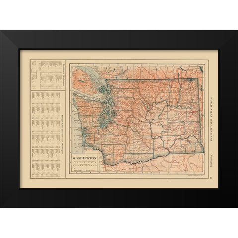 Washington - Reynold 1921 Black Modern Wood Framed Art Print by Reynolds