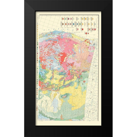 Northwest United States - USGS 1932 Black Modern Wood Framed Art Print by USGS
