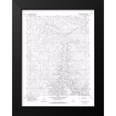 Agency Draw Utah Quad - USGS 1966 Black Modern Wood Framed Art Print by USGS