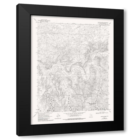 Asphalt Wash Utah Quad - USGS 1968 Black Modern Wood Framed Art Print by USGS