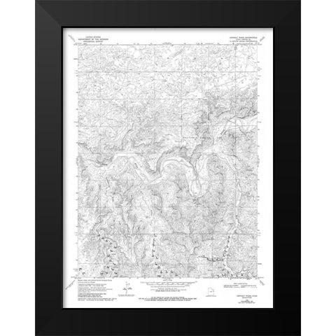 Asphalt Wash Utah Quad - USGS 1968 Black Modern Wood Framed Art Print by USGS