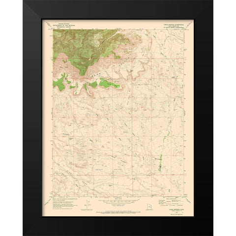 Cisco Springs Utah Quad - USGS 1970 Black Modern Wood Framed Art Print by USGS