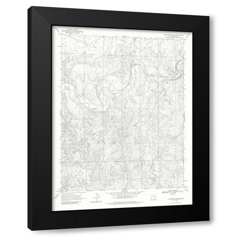 Southam Canyon Utah Quad - USGS 1968 Black Modern Wood Framed Art Print with Double Matting by USGS