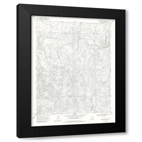 Southam Canyon Utah Quad - USGS 1968 Black Modern Wood Framed Art Print by USGS