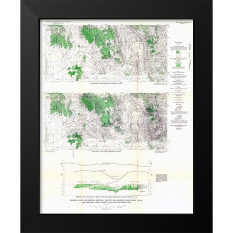 Tintic Valley Aeromagnetic Utah - USGS 1962 Black Modern Wood Framed Art Print by USGS