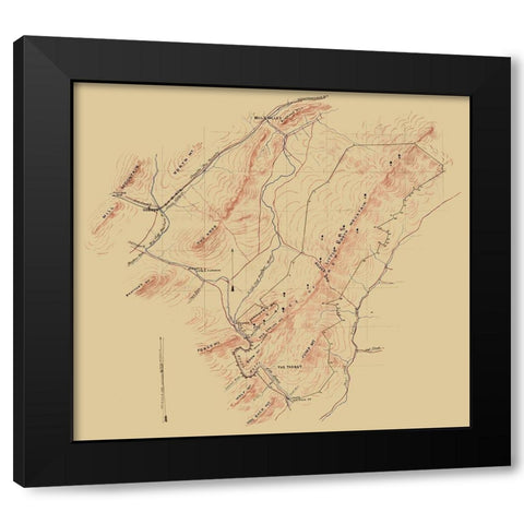 Alleghany County Virginia -1972 Black Modern Wood Framed Art Print by Unknown
