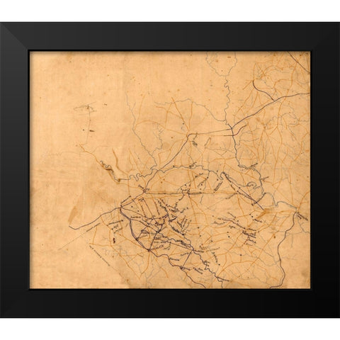 Culpepper County Virginia - 1864 Black Modern Wood Framed Art Print by Unknown