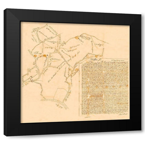 Fairfax County Virginia - Davis 1748  Black Modern Wood Framed Art Print by Davis