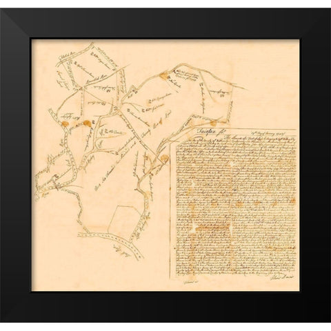 Fairfax County Virginia - Davis 1748  Black Modern Wood Framed Art Print by Davis