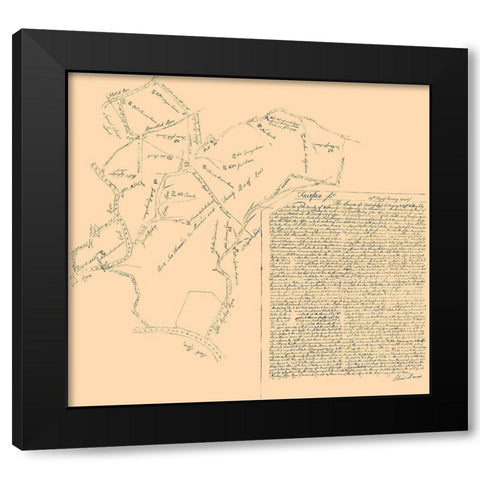 Fairfax Virginia - Davis 1748 Black Modern Wood Framed Art Print with Double Matting by Davis