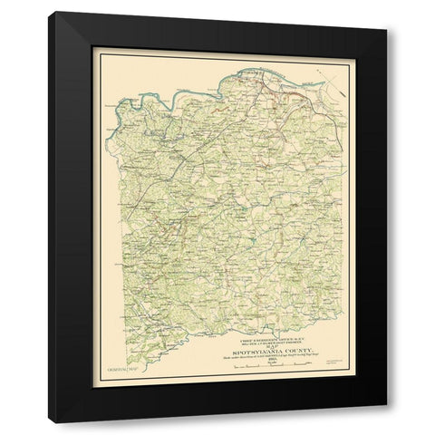 Spotsylvania Virginia - Campbell 1863 Black Modern Wood Framed Art Print by Campbell