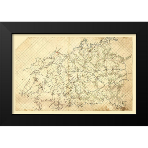 Spotsylvania County Virginia - 1860 Black Modern Wood Framed Art Print by Unknown