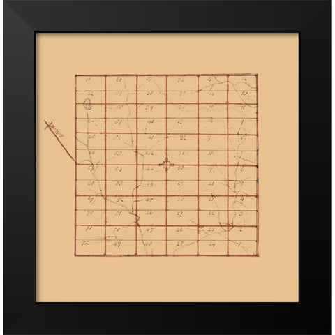 Cabot Vermont - 1780 Black Modern Wood Framed Art Print by LOC
