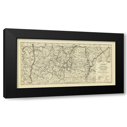 Colville National Forest Washington - Meridan Black Modern Wood Framed Art Print with Double Matting by Meridian