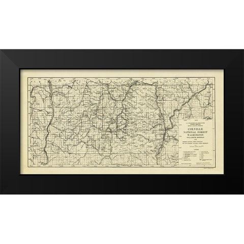 Colville National Forest Washington - Meridan Black Modern Wood Framed Art Print by Meridian