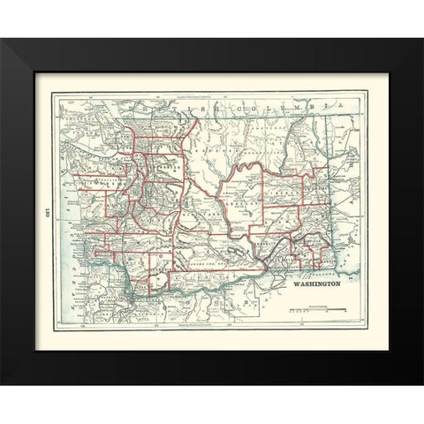 Washington - Rathbun 1893 Black Modern Wood Framed Art Print by Rathbun