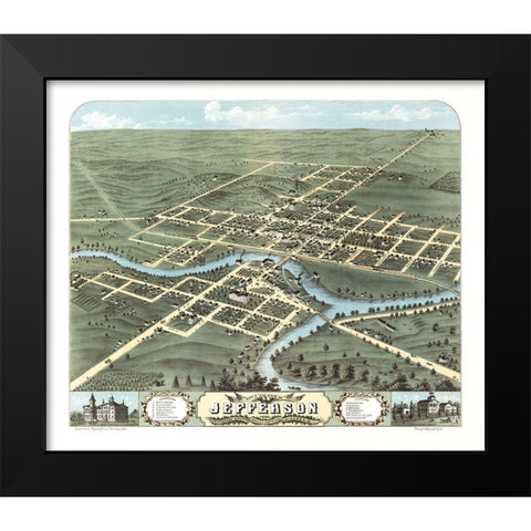 Jefferson Wisconsin - Ruger 1870  Black Modern Wood Framed Art Print by Ruger