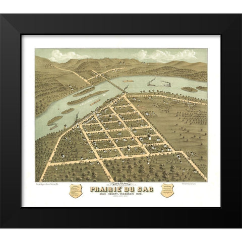 Prairie Du Sac Wisconsin - Ruger 1870  Black Modern Wood Framed Art Print by Ruger