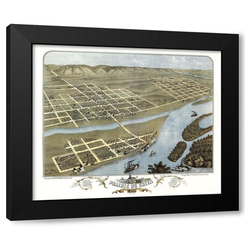 Prairie Du Chien Wisconsin - Ruger 1870  Black Modern Wood Framed Art Print with Double Matting by Ruger