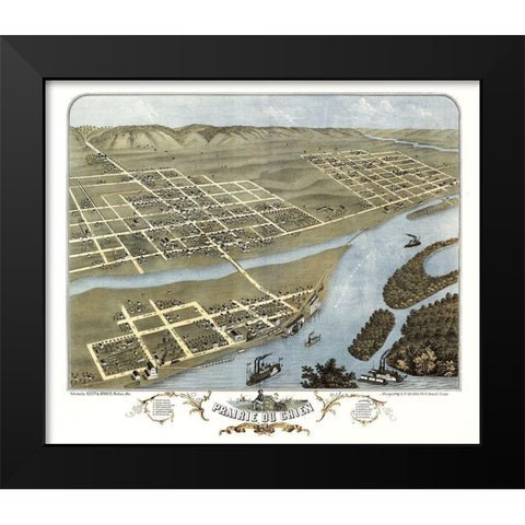 Prairie Du Chien Wisconsin - Ruger 1870  Black Modern Wood Framed Art Print by Ruger