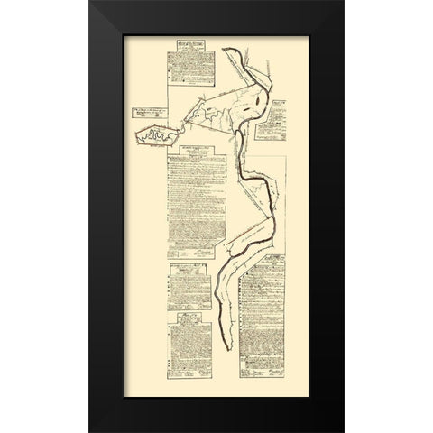 Kanawha River West Virginia Landowner Black Modern Wood Framed Art Print by Washington