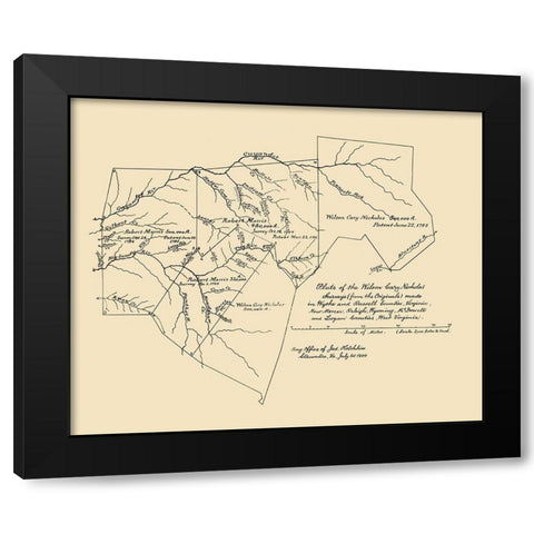 Wyrhe  Russel West Virginia Survey - Hotchkiss Black Modern Wood Framed Art Print with Double Matting by Hotchkiss