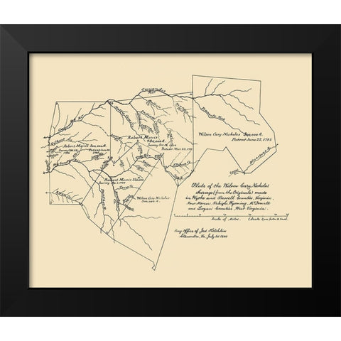 Wyrhe  Russel West Virginia Survey - Hotchkiss Black Modern Wood Framed Art Print by Hotchkiss