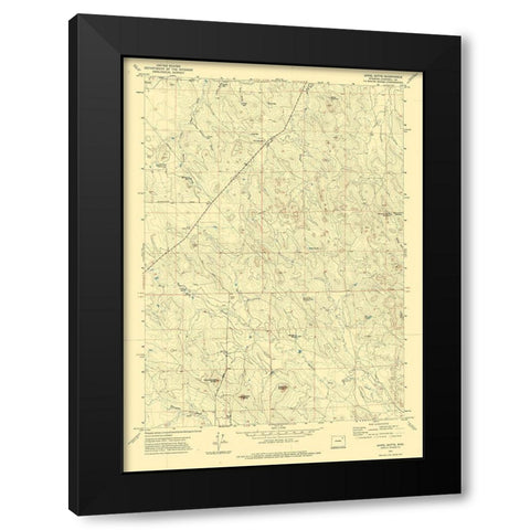 Appel Butte Wyoming Quad - USGS 1971 Black Modern Wood Framed Art Print with Double Matting by USGS