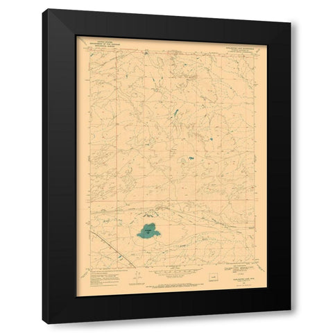 Burlington Lake Wyoming Quad - USGS 1968 Black Modern Wood Framed Art Print with Double Matting by USGS