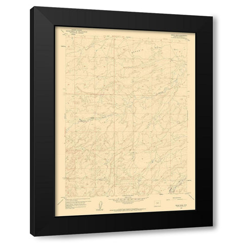 Broad Mesa Wyoming Quad - USGS 1959 Black Modern Wood Framed Art Print by USGS