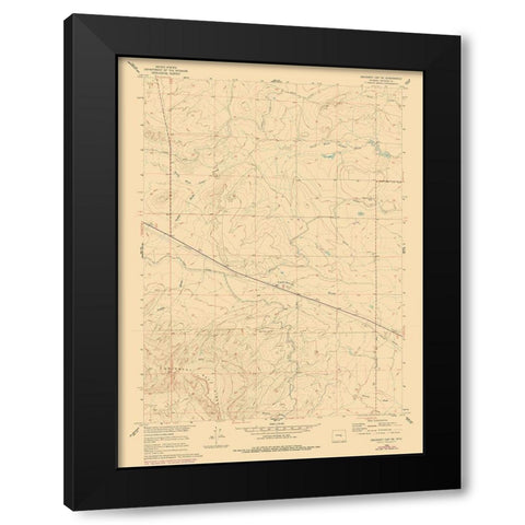 Emigrant Gap Wyoming Quad - USGS 1960 Black Modern Wood Framed Art Print with Double Matting by USGS
