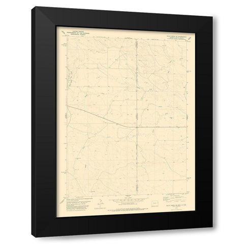 Mule Creek Wyoming Quad - USGS 1978 Black Modern Wood Framed Art Print by USGS