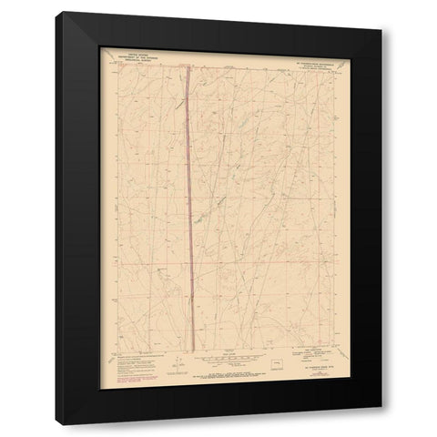 Mc Pherson Draw Wyoming Quad - USGS 1968 Black Modern Wood Framed Art Print with Double Matting by USGS