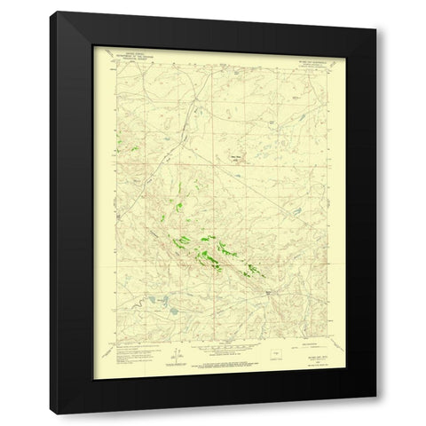 Mc Rae Gap Wyoming Quad - USGS 1959 Black Modern Wood Framed Art Print with Double Matting by USGS