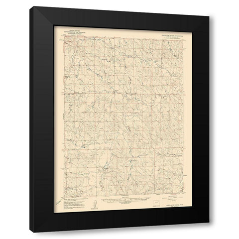 North Star School Wyoming Quad - USGS 1959 Black Modern Wood Framed Art Print with Double Matting by USGS