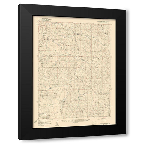 North Star School Wyoming Quad - USGS 1959 Black Modern Wood Framed Art Print by USGS