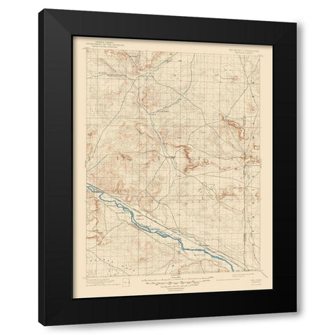 Patrick Wyoming Sheet - USGS 1946 Black Modern Wood Framed Art Print by USGS