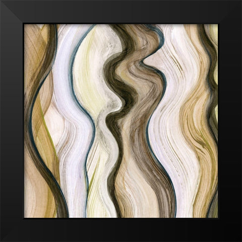 Wavelength II Black Modern Wood Framed Art Print by Brey