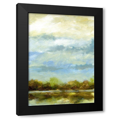 Blue Sky I Black Modern Wood Framed Art Print with Double Matting by Brey