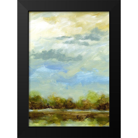 Blue Sky II Black Modern Wood Framed Art Print by Brey