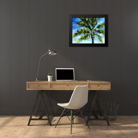 Island Palm II Black Modern Wood Framed Art Print by Brey