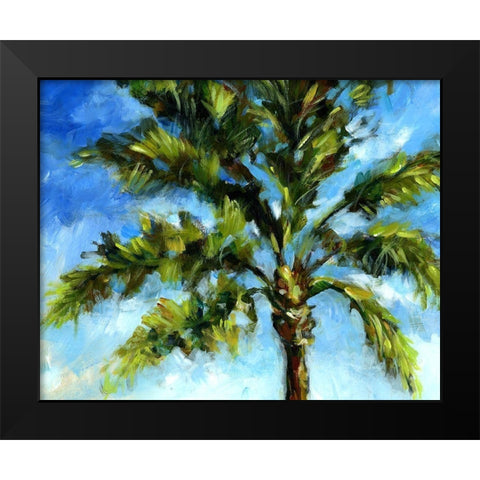 Island Palm II Black Modern Wood Framed Art Print by Brey