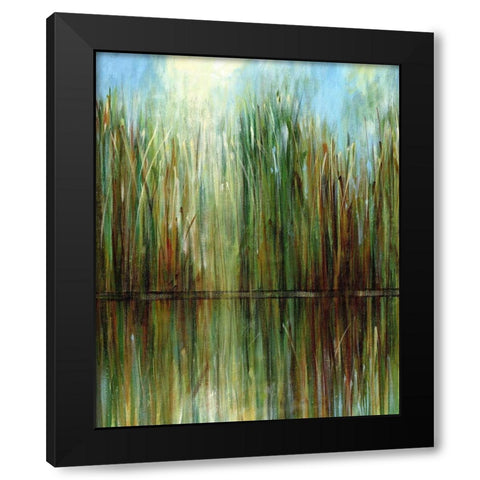 Reflections Black Modern Wood Framed Art Print with Double Matting by Brey