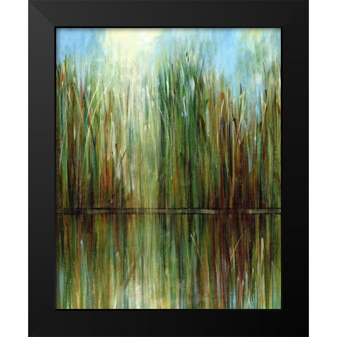 Reflections Black Modern Wood Framed Art Print by Brey