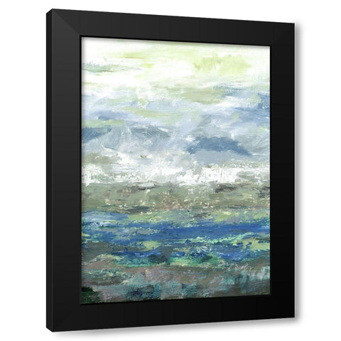 Seaview III Black Modern Wood Framed Art Print with Double Matting by Brey