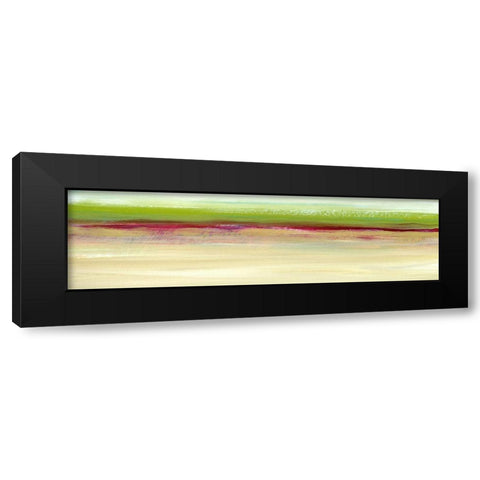 Seaview Abstract II Black Modern Wood Framed Art Print with Double Matting by Brey