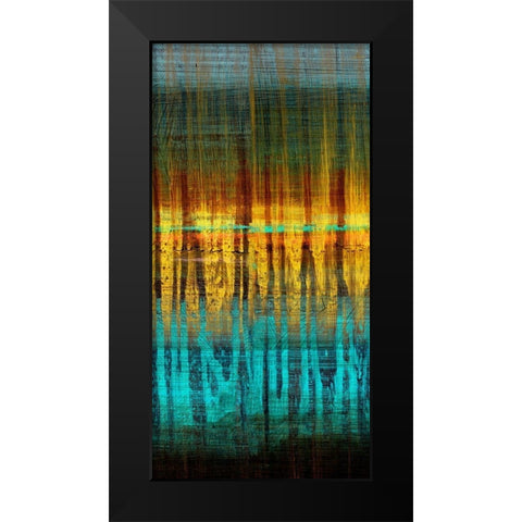 Summer Reeds Dawn I Black Modern Wood Framed Art Print by Brey