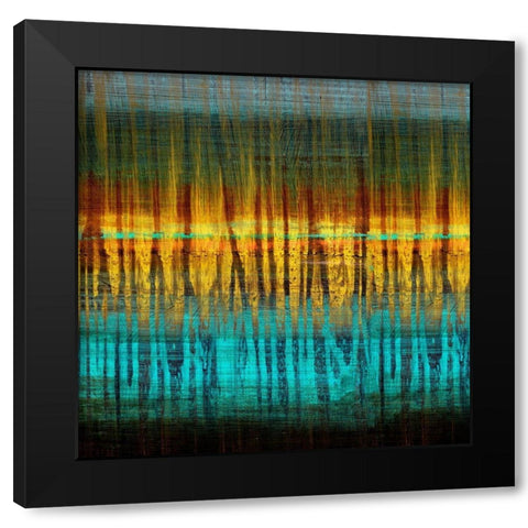 Summer Reeds Dawn II Black Modern Wood Framed Art Print with Double Matting by Brey